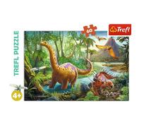 Trefl - Puzzle - Le Voyage des Dinosaures 60 Pièces, pour Enfants à partir de 4 Ans