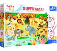 Trefl Puzzle Les mouches du zoo super maxi 24 pièces - double face