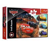 Trefl - Puzzle - Lightning McQueen avec des Amis Voitures Disney 60 Pièces, pour Enfants à partir de 4 Ans