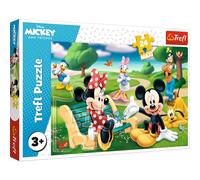 Trefl - Puzzle - Mickey Mouse avec des Amis, Disney Mickey Mouse Et Ses Amis 24 Maxi Pièces, pour Enfants À Partir De 3 Ans