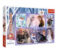 Trefl - Puzzle - Monde Plein De Magie, Disney La Reine des Neiges 2 24 Maxi Pièces, pour Enfants À Partir De 3 Ans