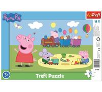 TREFL Puzzle Peppa Pig : Joyeux train 15 pièces