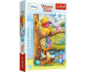 Trefl - Puzzle - Petit Quelque Chose Disney Winnie l'ourson 60 Pièces, pour Les Enfants à partir de 4 Ans