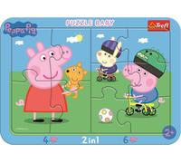 TREFL Puzzle pour bébé Happy Piggy Peppa 2in1, 10 pièces