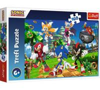 Trefl Puzzle Sonic, puzzle pour enfants, 160 pièces, 41 x 27.5 cm, 15421