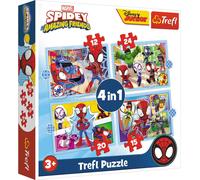 TREFL Puzzle Spidey et ses amis étonnants 4in1 (12,15,20,24 pièces)
