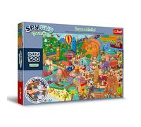 Trefl Puzzle Spy Guy Lost Items: Europe – 500 pièces, objets perdus, 20 différences, dès 10 ans