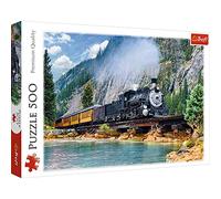 Trefl, Puzzle, Train de Montagne, 500 Pièces, Qualité Premium, pour Adultes et Enfants à partir de 10 Ans