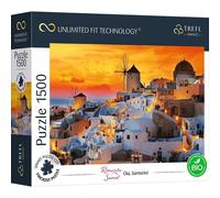 TREFL Puzzle UFT Coucher de soleil romantique : Oia, Santorin 1500 pièces