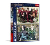Trefl - Puzzles 2 en 1 : Harry Potter, La Bande de Poudlard | Lot de deux puzzles de 200 pièces chacun pour adolescents