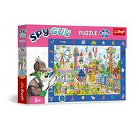 Trefl - Puzzles d'observation 100 pièces, Spy Guy: Parc d'attractions, 5+ | Retrouvez tous les objets du cadre, puzzle coloré et riche en détails, développement de la concentration et de l’observation