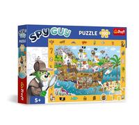 Trefl - Puzzles d'observation 100 pièces, Spy Guy: Un Bateau Pirate, 5+ | Retrouvez tous les objets du cadre, puzzle coloré et riche en détails, développement de la concentration et de l’observation