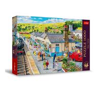 Trefl Premium Plus Quality - Puzzle Tea Time: Gare - 1000 pièces, Série d'Images Nostalgiques Peintes, Pièces Parfaitement Assorties, pour Adultes et Enfants à partir de 12 Ans
