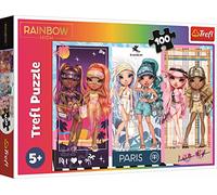 Trefl 100 Elements Puzzle Coloré avec des Personnages de Conte de Fées, Divertissement Créatif, Amusement pour Les Enfants à Partir de 5 Ans, 16444, Rainbow High, Poupées Arc