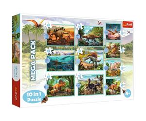 Trefl - Rencontrez Tous Les Dinosaures - Puzzle 10 en 1, 10 Puzzles, de 20 à 48 Eléments - Puzzles de Dinosaures, Différents Niveaux de Difficulté, Divertissement, pour Les Enfants à partir de 4 Ans
