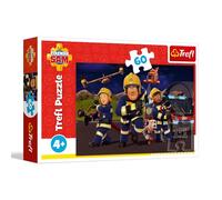 Trefl - Sam Le Pompier, héros en Uniforme - Puzzle de 60 pièces - Puzzle coloré avec des Personnages de Contes de fées, Divertissement créatif, pour Les Enfants à partir de 4 Ans