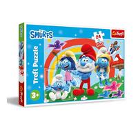 Trefl - Schtroumpfs, Journée des Schtroumpfs - Puzzle 24 Maxi - 24 Grandes Pièces, Loisirs créatifs, pour Les Enfants à partir de 3 Ans