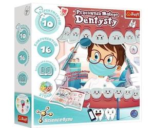Trefl Science4you - Le travail du petit dentiste - 10 expériences et livre éducatif - Apprenez à connaître le travail du dentiste - Apprendre à jouer et à apprendre - Jouet éducatif créatif pour