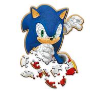 Trefl- Sonic Hérisson, Joyeux Bois de 50 pièces, Formes irrégulières, 10 Figurines. Puzzle Moderne pour Enfants de 5 Ans et Plus, 20284, Multicolour