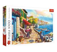 Trefl- Sonniger Vue Soleil Bars Vélo Bâtiments DIY Puzzle Divertissement Créatif Cadeau Amusement, TR10527, Boulevard ensoleillé, 1000 Pièces