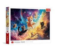 Trefl – Puzzle Chats Cosmiques – 500 pièces – DIY créatif pour adultes et enfants à partir de 10 ans