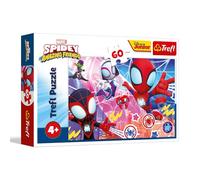 Trefl - Spidey et Ses Amis extraordinaires, Aventure héroïque - Puzzle de 160 pièces - Puzzle coloré avec des Personnages de Contes de fées, Amusement pour Les Enfants à partir de 4 Ans