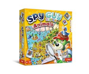Trefl - Spy Guy Junior Animals - Jeu Coopératif d’enquête pour Les Plus Petits, Cherchez des preuves et Attrapez Le Criminel, Grand Plateau de Jeu, pour Les Enfants à partir de 3 Ans