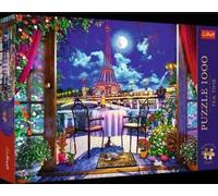 Trefl Premium Plus Quality - Puzzle Tea Time : Paris au Clair de Lune - 1000 pièces, Série d'Images Nostalgiques Peintes, Pièces Parfaitement Assorties, pour Adultes et Enfants à partir de 12 Ans