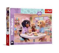 Trefl - Teckels au café - 300 pièces - Puzzle coloré avec des Animaux, Divertissement créatif, Jeu pour Les Enfants à partir de 8 Ans