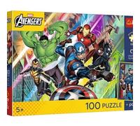 Trefl - The Avengers, Puissance et Puissance - 100 pièces - Puzzle coloré de héros de Conte de fées, combinez avec Vous-même, Affiche à Collectionner Incluse, Divertissement créatif, Amusement pour