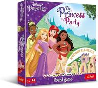 Trefl The Princess Party, Disney Princess - Jeu de société Familial, Figurines en Bois et dés, amenez Les Princesses dans Le château, Un Jeu pour Les Plus Jeunes avec des Personnages de Contes de