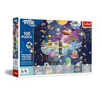 Trefl - The Treflik Family, Bert dans l'espace - 100 pièces - Puzzle coloré représentant Les Personnages du Dessin animé. pour Les Enfants âgés de 5 Ans et Plus