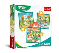 Trefl - The Treflik Family, Faites Connaissance avec Les Treflik- Puzzle 3en1, de 20 à 50 Pièces - Puzzles Colorés avec Personnages de Bande Dessinée, Loisir pour Les Enfants à partir de 3 Ans