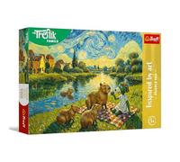 Trefl - The Treflik Family, Inspired by Art, Nourrir Les capybaras - 100 pièces - Puzzles colorés avec des Personnages de Contes de fées, Amusement pour Les Enfants âgés de 5 Ans et Plus