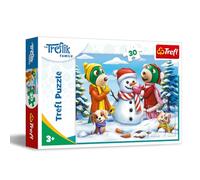 Trefl The Family, Jeux d’Hiver des Treflik 30 pièces - Puzzles Colorés avec Les Personnages de Bande Dessinée, Divertissement Créatif, Loisir pour Les Enfants à partir de 3 Ans, 18300, Multicolour