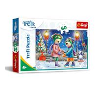 Trefl - The Treflik Family, L’Hiver chez Les Treflik - Puzzles 60 Pièces - Puzzles Colorés avec des Personnages de Bande Dessinée, Divertissement Créatif, Loisir pour Les Enfants à partir de 4 Ans