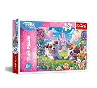 Trefl - The Treflik Family, Le Monde Plein de Sourire - Puzzles 30 Pièces - Puzzles Colorés avec des Chiens, Divertissement Créatif, Loisir pour Les Enfants à partir de 3 Ans