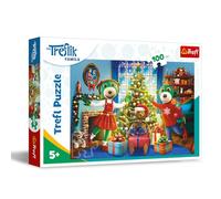 Trefl - The Treflik Family,Les Treflik d'hiver - Puzzles 100 pièces - Puzzles de Noël avec Les Personnages de Bande Dessinée, Divertissement Créatif, Loisir pour Les Enfants à partir de 5 Ans