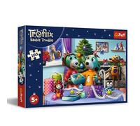 Trefl - The Treflik Family, Noël chez la Famille de Treflik - Puzzle 100 Pièces - Puzzle de Noël avec Personnages de Film Animé, pour Les Enfants à partir de 5 Ans