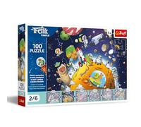 Trefl - The Treflik Family, Treflik dans l'espace - 100 pièces - Puzzle coloré représentant Les Personnages du Dessin animé. pour Les Enfants âgés de 5 Ans et Plus