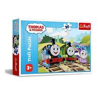 Trefl - Thomas et Ses Amis, Thomas Heureux - Puzzle 30 éléments - Puzzle coloré avec Les Personnages de Dessin animé, Divertissement créatif, Amusant pour Les Enfants à partir de 3 Ans