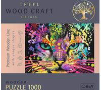 Trefl TR20148 1000 pièces, Wood Craft, formes irrégulières, 100 figures d'animaux,