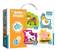 Trefl TR36070, Baby Puzzle Tiere Auf dem Bauernhof - 18 Teile, Tiere Auf dem Bauernhof Puzzle mit Extra großen Teilen