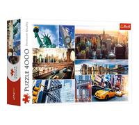 Trefl TR45006, Premium Puzzle 4000 Teile - New York Collage, Qualitativ hochwertiges Premium Puzzle mit 4000 Teilen
