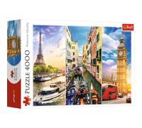 Trefl TR45009, Premium Puzzle 4000 Teile - Reise durch Europa, Qualitativ hochwertiges Premium Puzzle mit 4000 Teilen