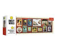 Trefl - Galerie Smiley World - Puzzle Panoramique 1000 Pièces - Œuvres d'art Souriantes, Collage, Puzzle Heureux, Puzzle DIY, Divertissement Créatif, pour Adultes et Enfants à partir de 12 Ans