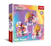 Trefl-Trolls Band Together, Découvrez Les Joyeux Trolles-Puzzles 3en1, de 20 à 50 Pièces - Puzzles Colorés avec des Personnages de Bande Dessinée, Loisir pour Les Enfants à partir de 3 Ans