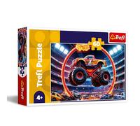 Trefl - Un Monster Truck - Puzzle 60 Pièces - Puzzle coloré avec des Personnages de Bande Dessinée, Divertissement Créatif, Loisir pour Les Enfants à partir de 4 Ans