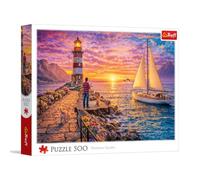 Trefl - Un Phare au Coucher du Soleil - Puzzle de 500 pièces | - À faire soi-même, divertissement créatif, pour adultes et enfants à partir de 10 ans