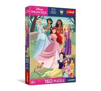 Trefl - Une fête enchantée - 160 pièces - Puzzle coloré avec Les Personnages du Conte, à Assembler, Poster Unique Inclus, Divertissement créatif pour Les Enfants à partir de 6 Ans